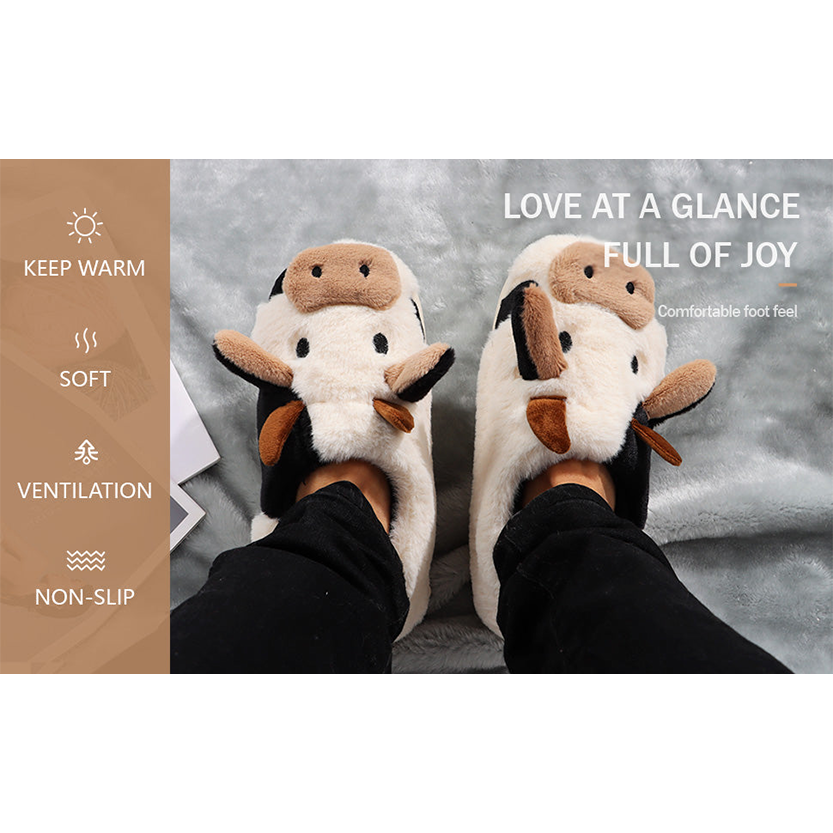 Funki Findz | Shoes | Women's Cute Soft Cow Slipper