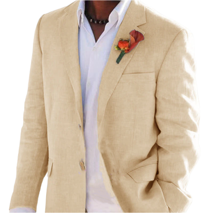 Funki Findz | Suits | Men's 2 Pcs Linen Beach Wedding Suit