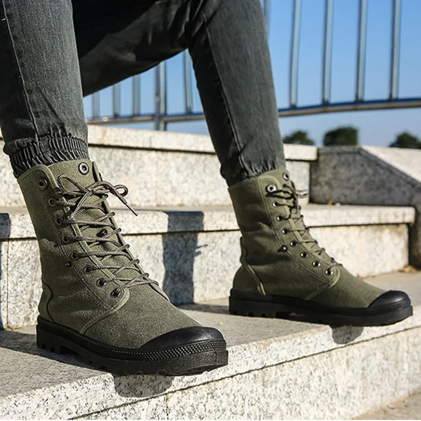 Funki Findz | Boots | Men's Canvas High Top Combat Boots