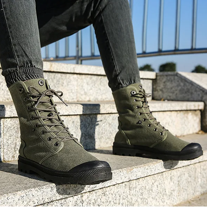 Funki Findz | Boots | Men's Canvas High Top Combat Boots