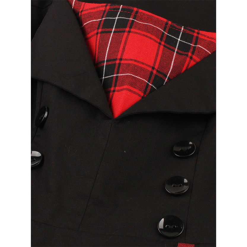 Funki Findz | Dresses | Women's Gothic Plaid Vintage Dress
