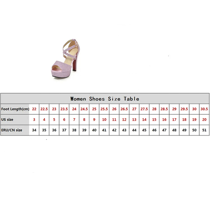 Funki Findz Shoes | Women's Sequin High Platform Sandals