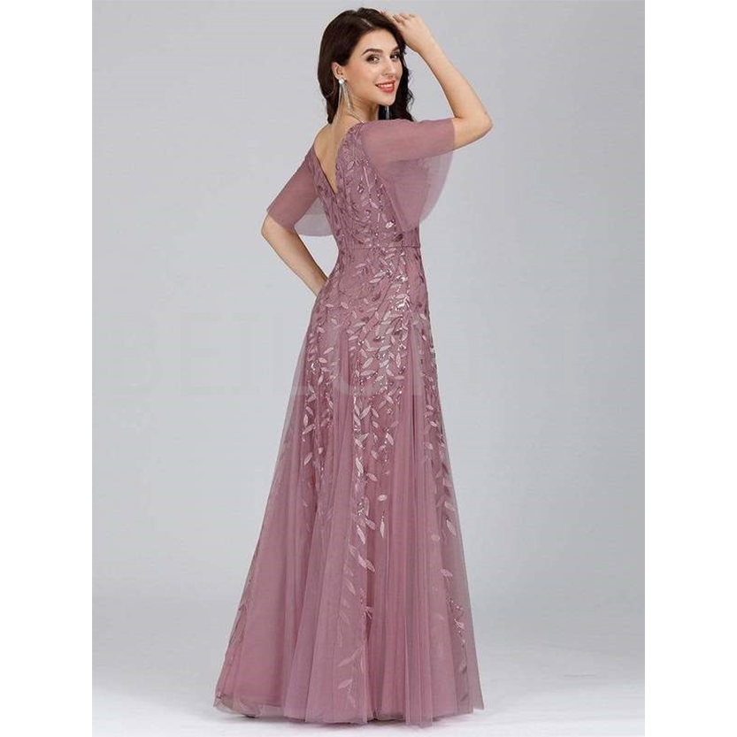Funki Findz | Dresses | Women's Long Sequin Lace Formal Dress