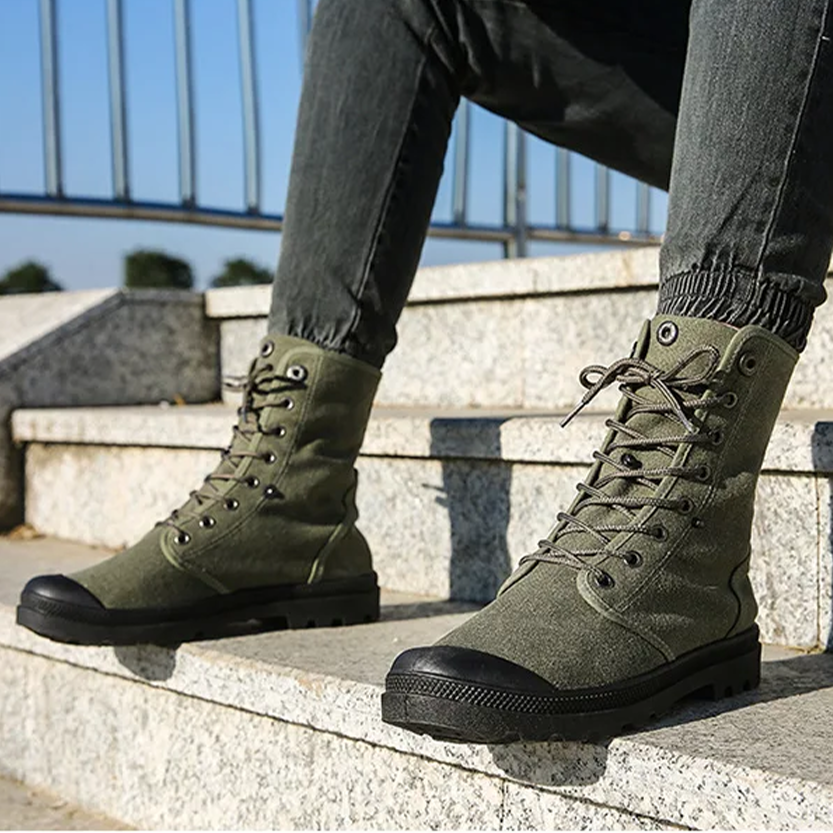 Funki Findz | Boots | Men's Canvas High Top Combat Boots