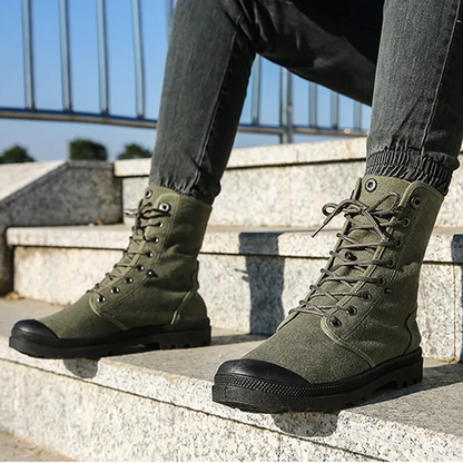 Funki Findz | Boots | Men's Canvas High Top Combat Boots