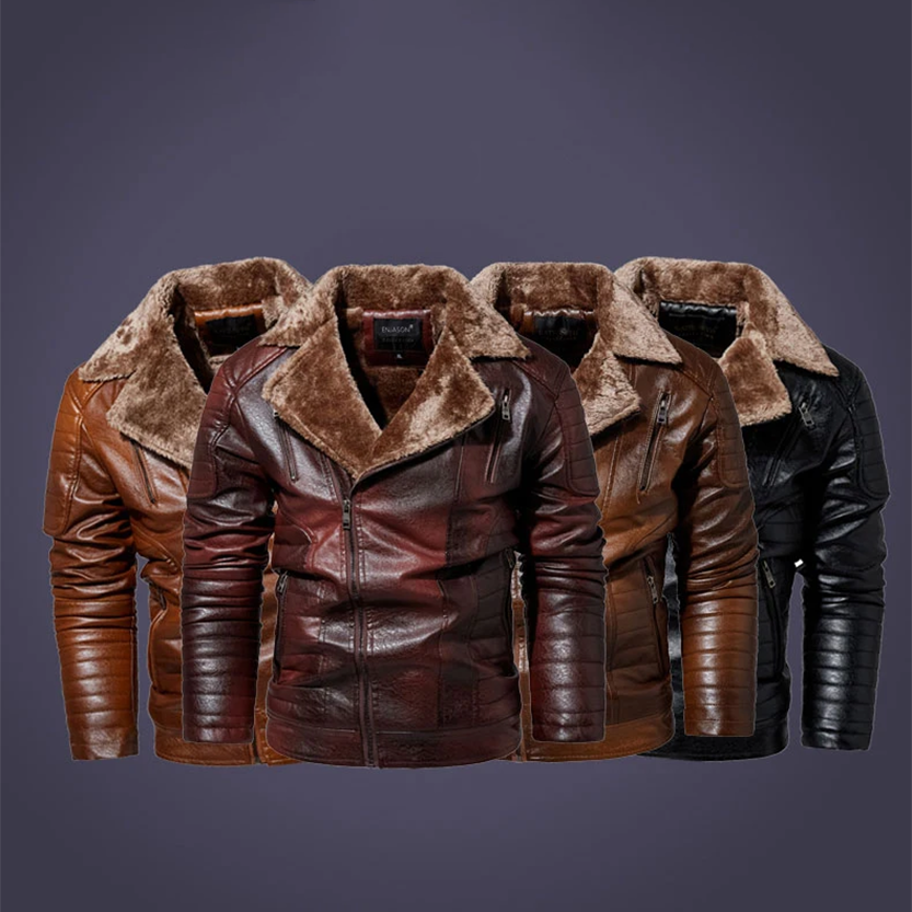 Funki Findz | Jackets | Men's Faux Leather Windbreaker Jacket