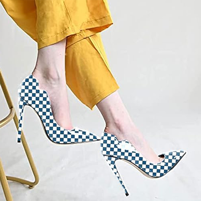Funki Findz | Shoes | Women's Colored Checkered Patent High Heels