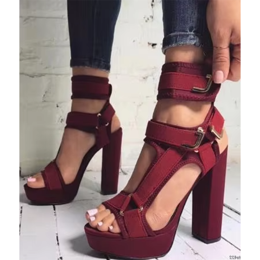 Funki Findz | Shoes | Women's Chunky Heel Strappy Sandals