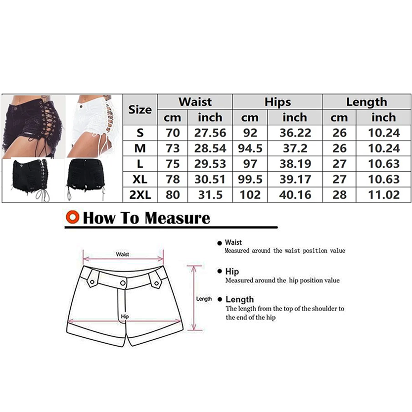 Funki Findz | Shorts | Women's Goth Punk Lace Up Denim Shorts