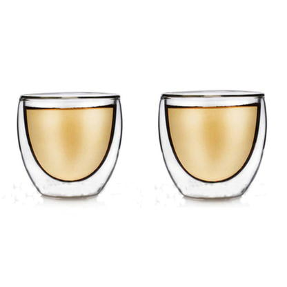 Funki Findz | Cups | Glass Double Wall Expresso Coffee Cup Set
