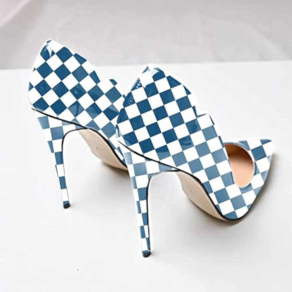 Funki Findz | Shoes | Women's Colored Checkered Patent High Heels