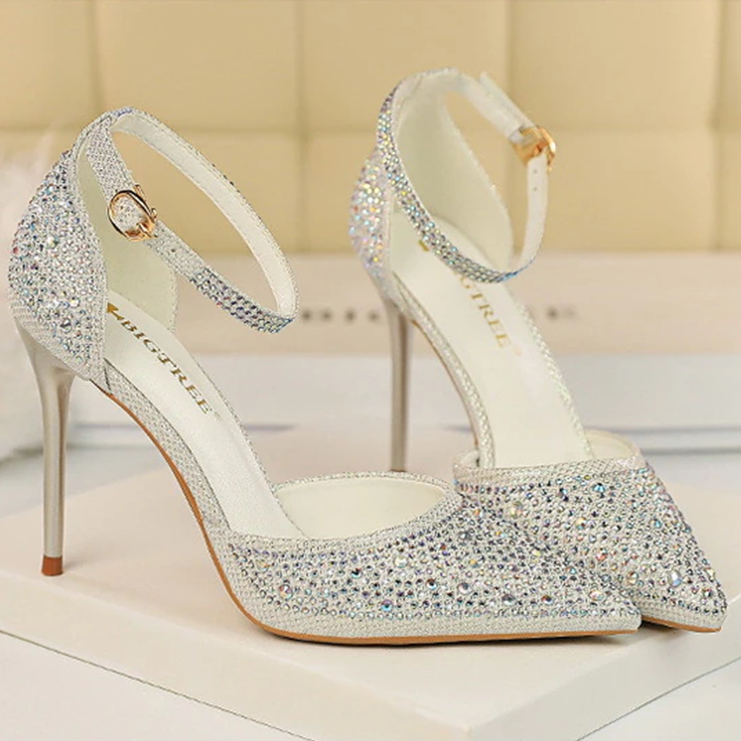Funki Findz | Shoes | Women's Shiny Rhinestone Designer Heels