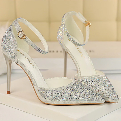 Funki Findz | Shoes | Women's Shiny Rhinestone Designer Heels