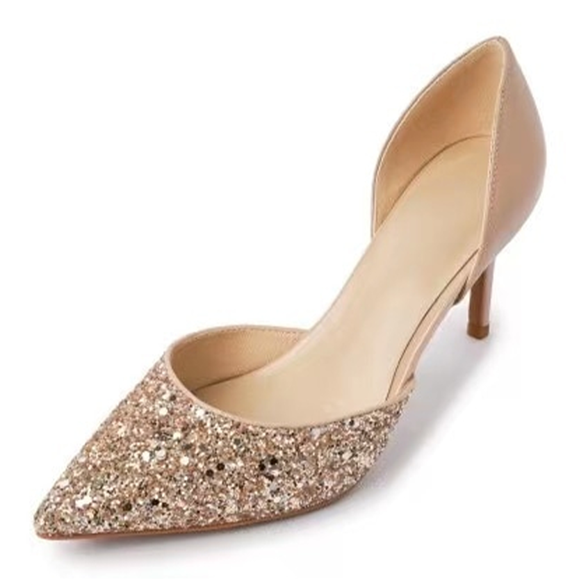 Funki Findz | Shoes | Women's Leather Sequin Glitter Bridal Shoe