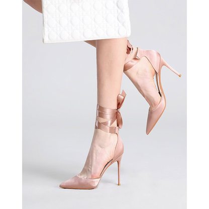 Funki Findz | Shoes | Women's Luxury Satin Bow Tie Stilettos