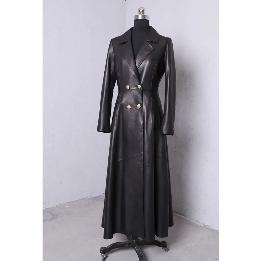 Funki Findz | Jackets | Women's Long Faux Leather Swing Coat