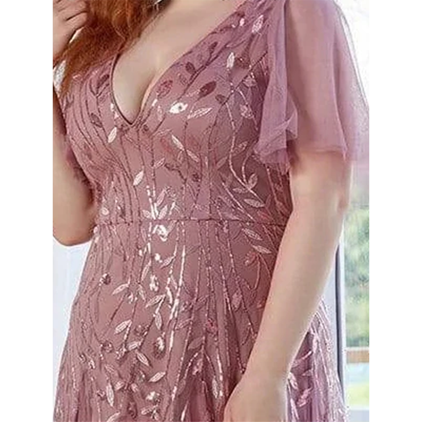 Funki Findz | Dresses | Women's Long Sequin Lace Formal Dress