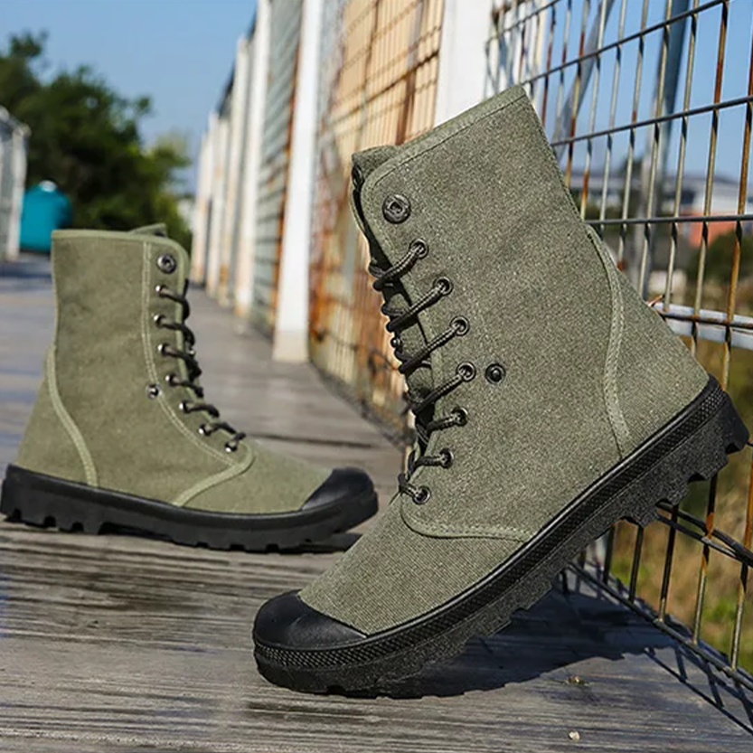 Funki Findz | Boots | Men's Canvas High Top Combat Boots