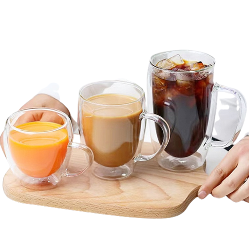 Funki Findz | Cups | Glass Double Wall Borosilicate Mug 2/3/4