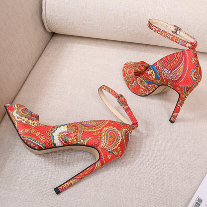 Funki Findz | Shoes | Women's High Heel Paisley Pumps