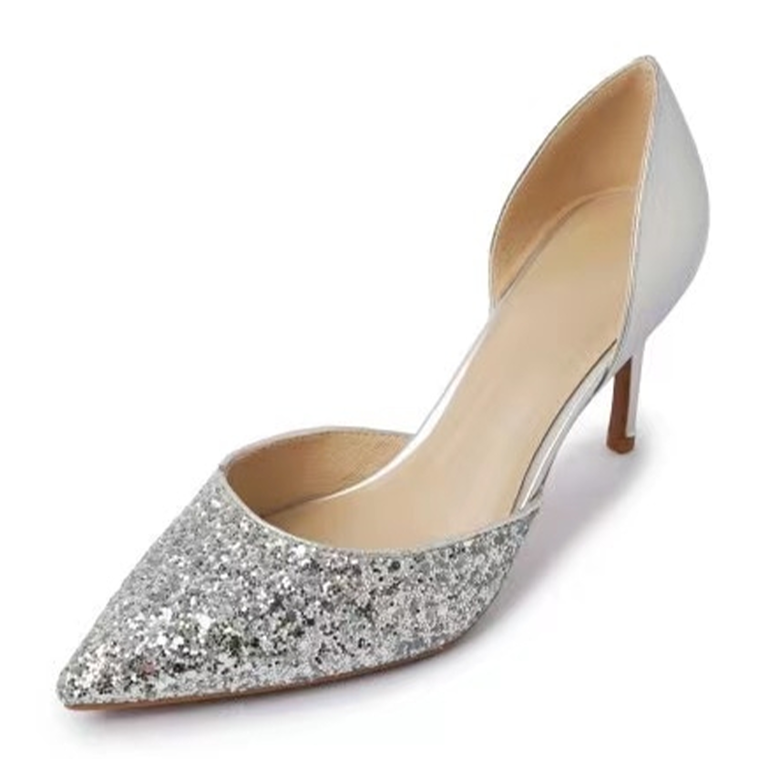 Funki Findz | Shoes | Women's Leather Sequin Glitter Bridal Shoe