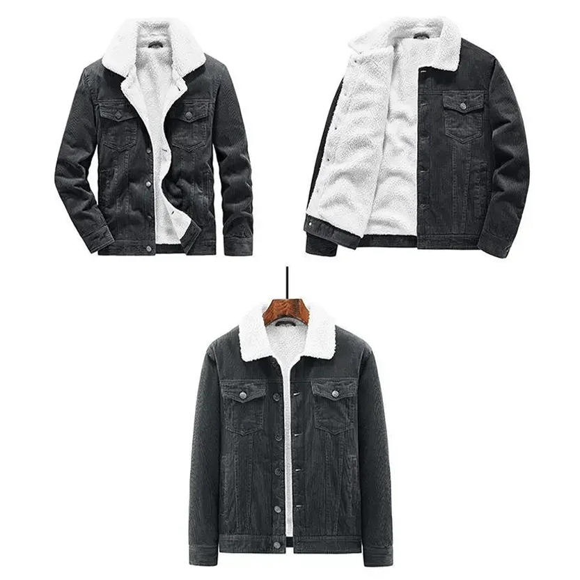 Funki Findz | Jackets | Men's Corduroy Fleece Winter Jacket