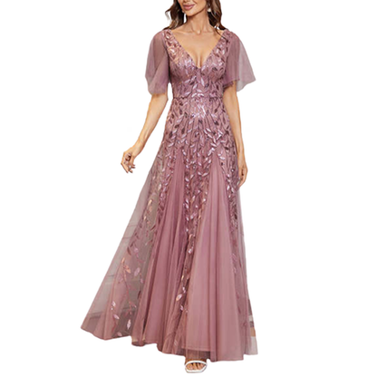 Funki Findz | Dresses | Women's Long Sequin Lace Formal Dress