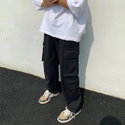 Funki Findz | Pants | Men's Loose Fit Long White Cargo Pants
