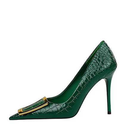 Funki Findz | Shoes | Women's Metal Buckle Pointed Toe Pumps