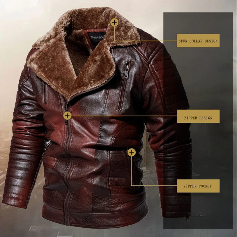 Funki Findz | Jackets | Men's Faux Leather Windbreaker Jacket