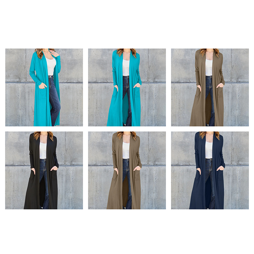 Funki Findz | Jackets | Women's Open Front Long Sleeve Coat