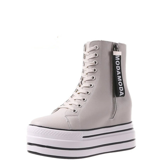 Funki Findz | Boots | Women's Platform Zip Ankle Boot Sneakers