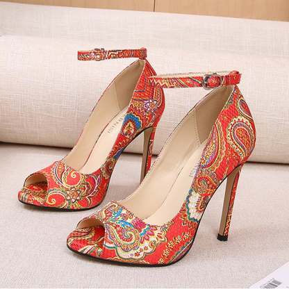 Funki Findz | Shoes | Women's High Heel Paisley Pumps
