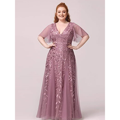 Funki Findz | Dresses | Women's Long Sequin Lace Formal Dress