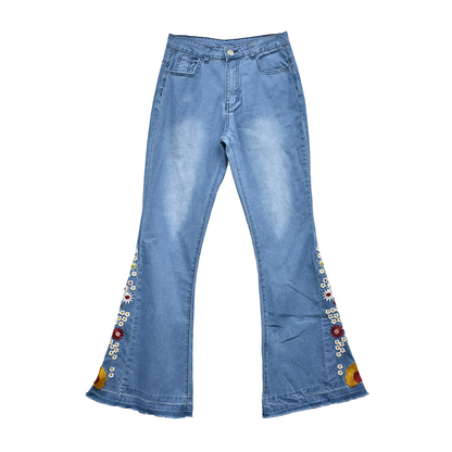 Funki Findz | Pants | Women's Boho Hippy Embroidered Jeans