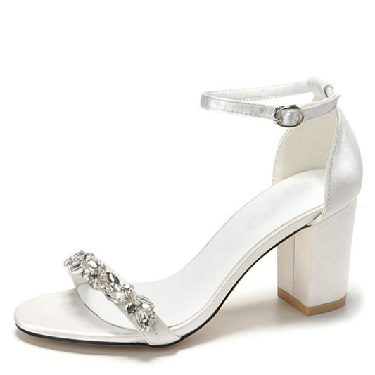 Funki Findz | Shoes | Women's Wedding Prom Block Heel Sandal