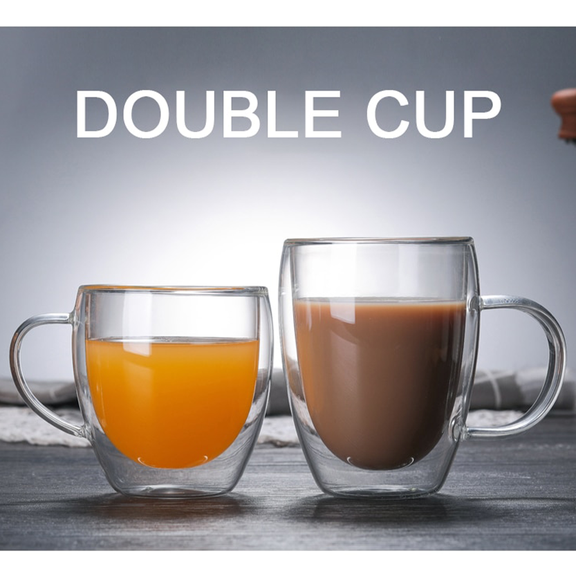 Funki Findz | Cups | Glass Double Wall Borosilicate Mug 2/3/4