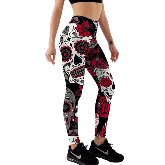 Funki Findz | Pants | Women's Fitness Leggings | Skull, Web, Swirl