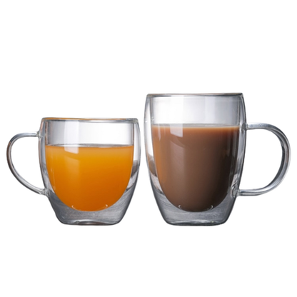 Funki Findz | Cups | Glass Double Wall Borosilicate Mug 2/3/4
