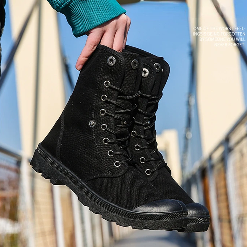Funki Findz | Boots | Men's Canvas High Top Combat Boots