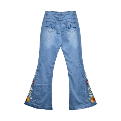 Funki Findz | Pants | Women's Boho Hippy Embroidered Jeans