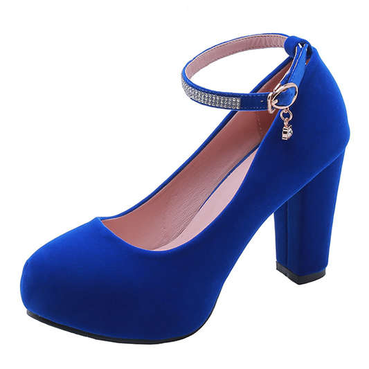 Funki Findz | Shoes | Women's Velvet Flock Platform Mary Janes