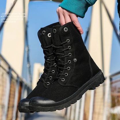 Funki Findz | Boots | Men's Canvas High Top Combat Boots