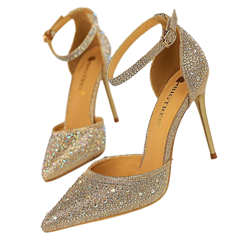 Funki Findz | Shoes | Women's Shiny Rhinestone Designer Heels