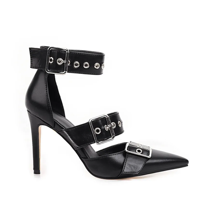 Funki Findz | Shoes | Women's Punk Buckle Strap Rivet Stilettos