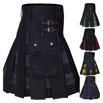 Funki Findz | Skirts | Men's Modern Gothic Punk Plaid Pleated Kilt