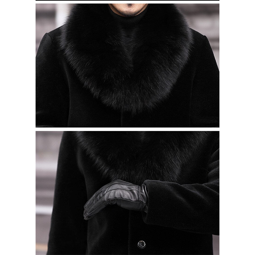 Funki Findz | Jackets | Men's Long Faux Fur Buttoned Up Coat