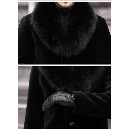 Funki Findz | Jackets | Men's Long Faux Fur Buttoned Up Coat