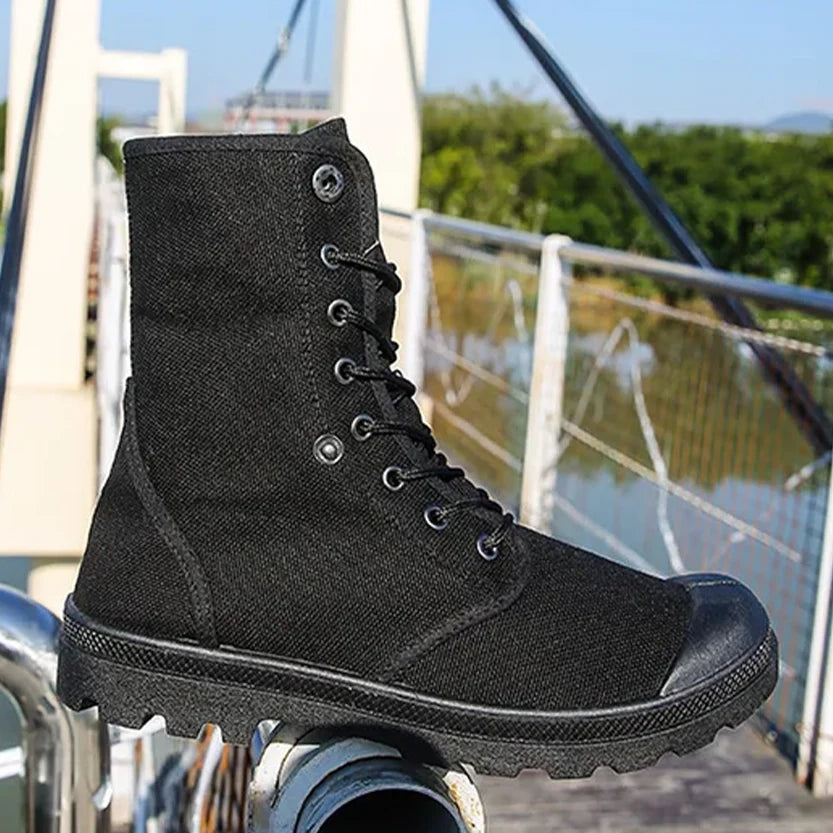 Funki Findz | Boots | Men's Canvas High Top Combat Boots