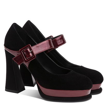 Funki Findz | Shoes | Women's Leather Mary Jane Dress Heels